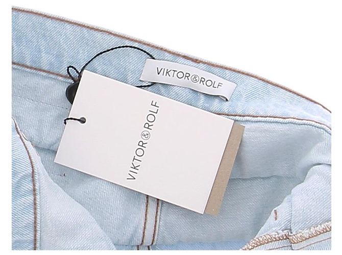 Viktor & Rolf Vaqueros de denim con cintura triple - vista 5