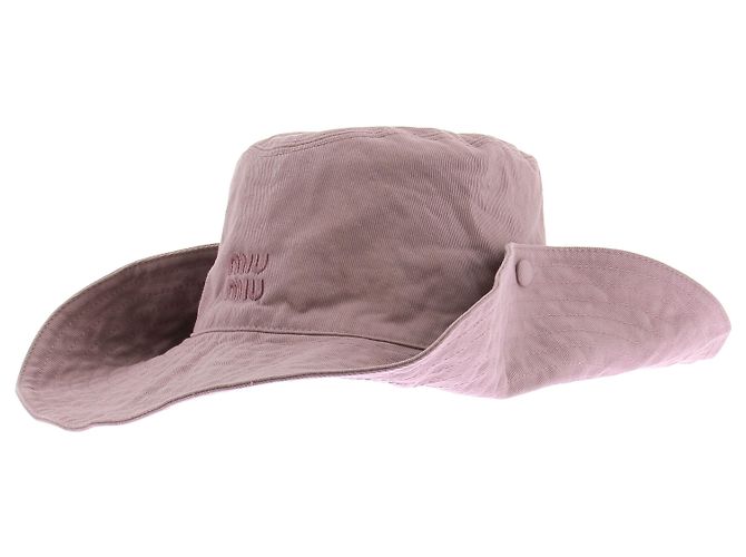Sombrero Parma Miu Miu Rosa de Algodón - vista 2