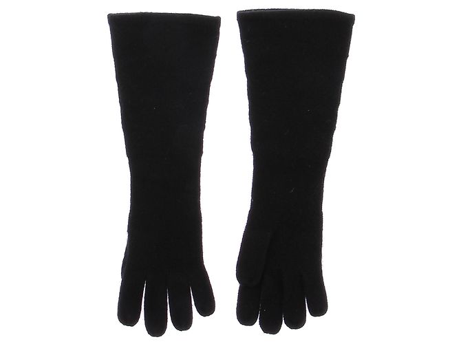 Totême Handschuhe aus Baumwolle schwarz - Ansicht 2