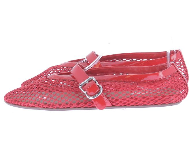 Alaïa Ballerine intrecciate rosse - vista 2