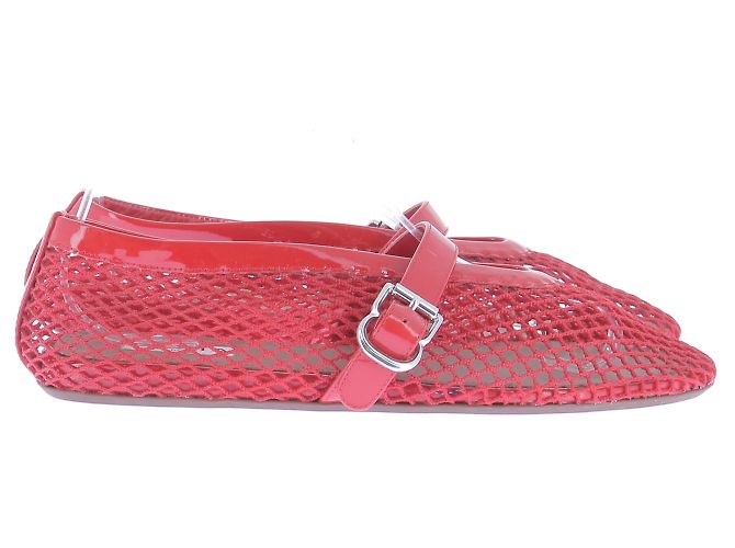 Alaïa Ballerine intrecciate rosse - vista 3
