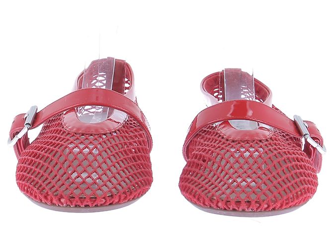 Alaïa Ballerine intrecciate rosse - vista 4