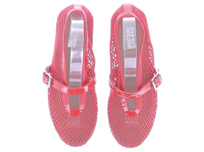 Alaïa Ballerine intrecciate rosse - vista 6