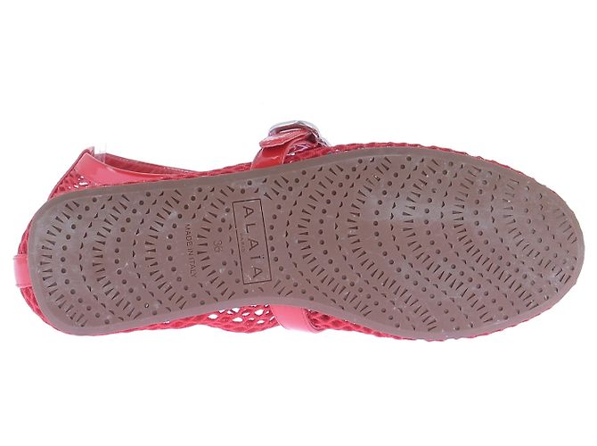 Alaïa Ballerine intrecciate rosse - vista 7