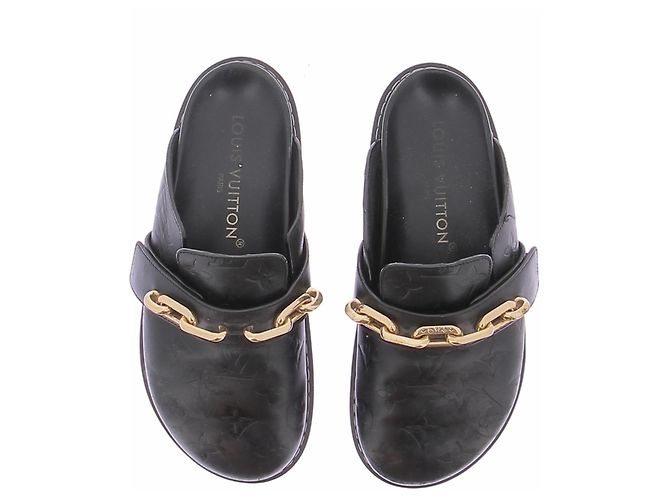 Louis Vuitton Mules "LV Cozy" in pelle nera - vista 7