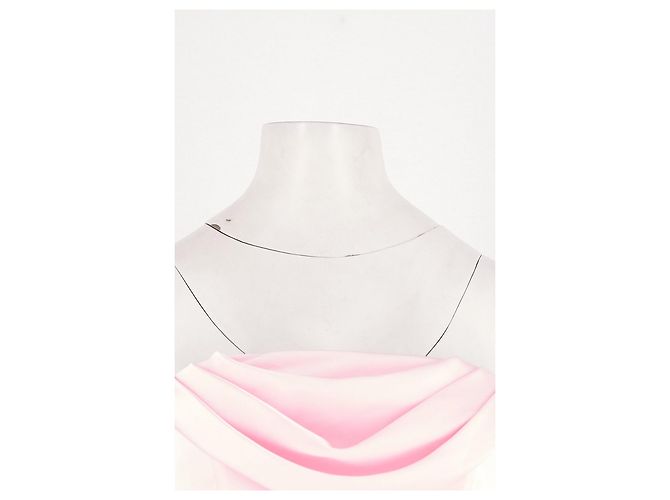 Rotate Langes rosa Kleid mit drapiertem Herz-Ausschnitt - Ansicht 5