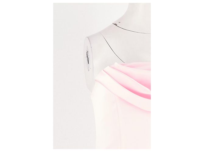 Rotate Langes rosa Kleid mit drapiertem Herz-Ausschnitt - Ansicht 6