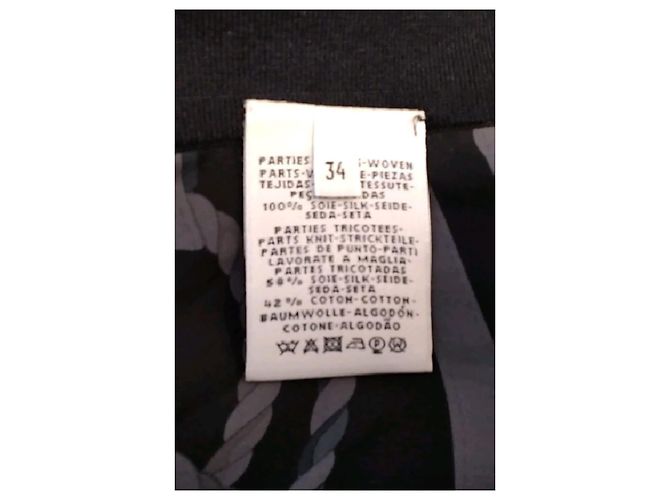 Hermès Seiden-Cardigan Kimono Schwarz - Ansicht 8