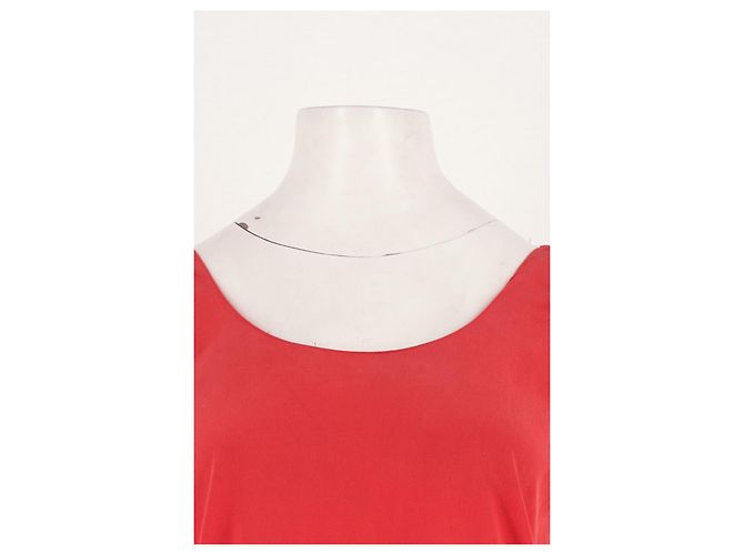 Top sem mangas vermelho de corte reto Equipment - vista 5
