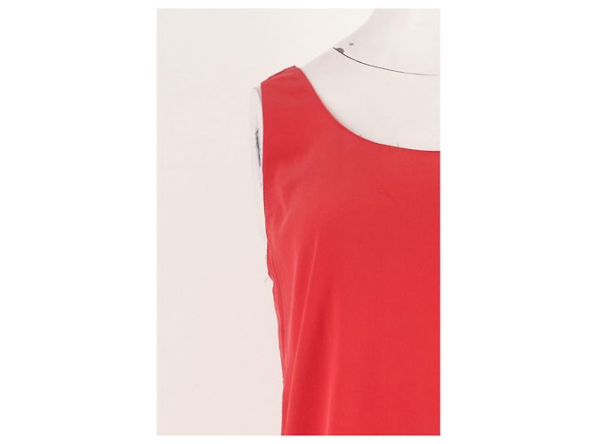 Top sem mangas vermelho de corte reto Equipment - vista 6