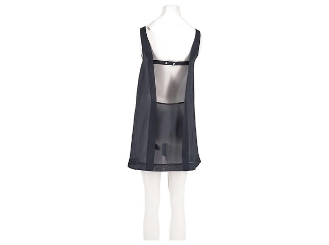 Autre Marque ARKET Graues Seidenkleid mit Spitzenbesatz - Ansicht 2