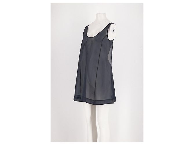 Autre Marque ARKET Graues Seidenkleid mit Spitzenbesatz - Ansicht 4