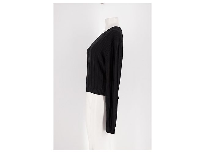 Autre Marque ATTIRE THE STUDIO Schwarzer Wollpullover Rundhals - Ansicht 3