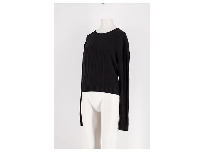 Autre Marque ATTIRE THE STUDIO Schwarzer Wollpullover Rundhals - Ansicht 4