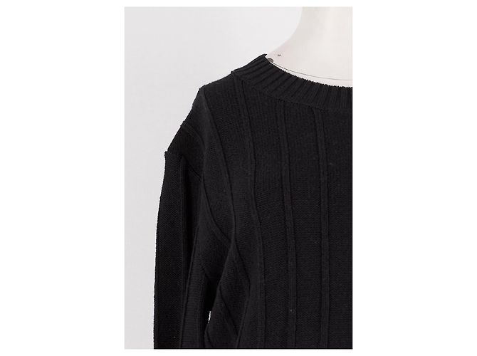 Autre Marque ATTIRE THE STUDIO Schwarzer Wollpullover Rundhals - Ansicht 6