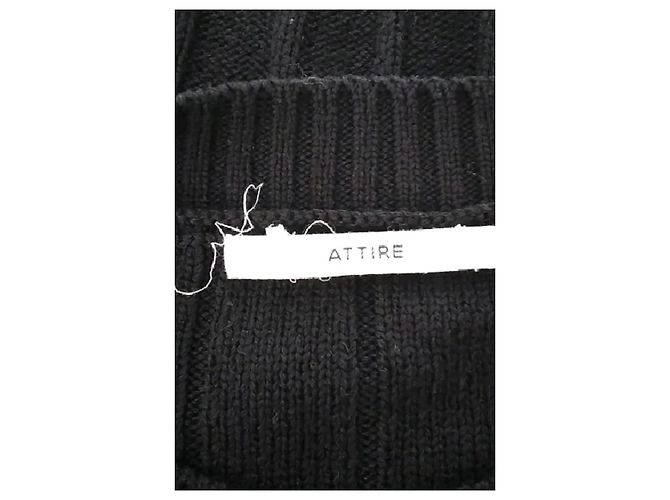 Autre Marque ATTIRE THE STUDIO Schwarzer Wollpullover Rundhals - Ansicht 7