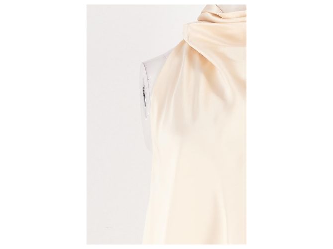 Autre Marque Top sin mangas de seda blanco ATTIRE THE STUDIO Cuello alto - vista 6