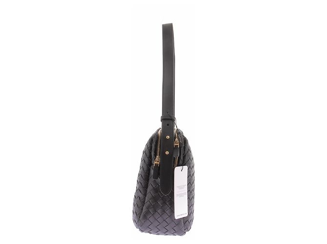 Autre Marque Bolsa de couro trançado preto - vista 4