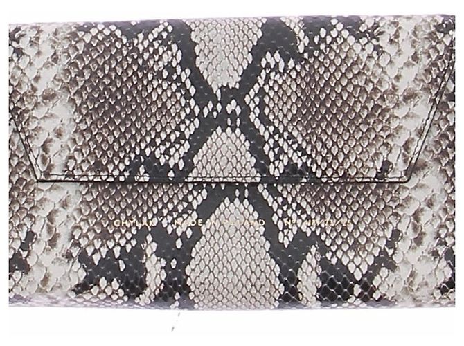 Autre Marque Borsa a pochette con stampa serpente - vista 5