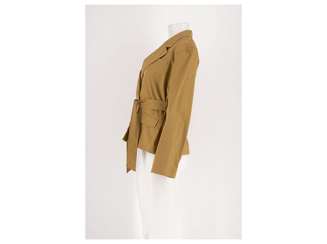 Bonpoint Blazer de algodão amarelo - vista 3