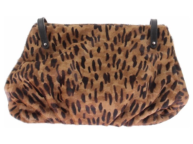 Autre Marque Borsa a mano MARCELL PUSTUL LA BAG Marrone in ecopelliccia - vista 3