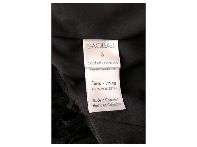 Autre Marque Mini abito nero BAOBAB con frange e tulle - vista 7