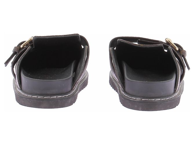 Louis Vuitton Mules "LV Cozy" marroni in pelle - vista 4