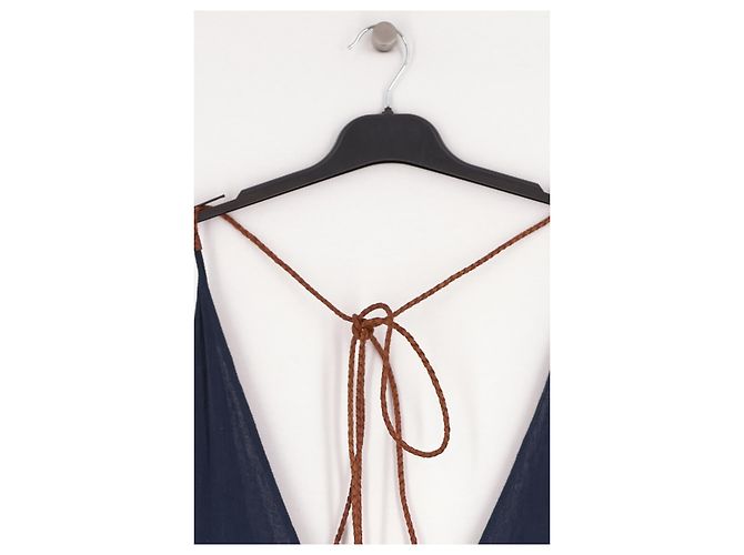Autre Marque Marineblauer Leinen-Overall - Ansicht 3