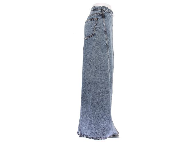 Alaïa Ausgewaschene Denim-Jeans mit Rock - Ansicht 3
