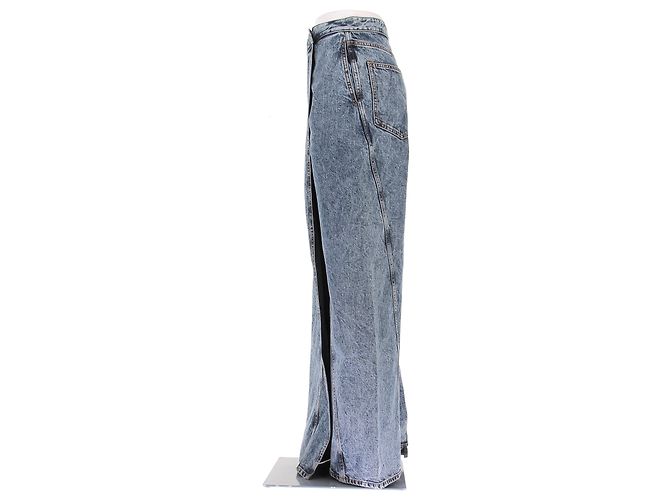 Alaïa Ausgewaschene Denim-Jeans mit Rock - Ansicht 4