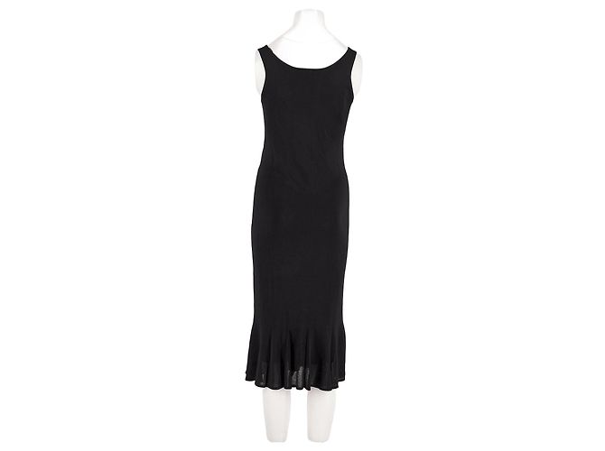 Totême Schwarzes Midikleid mit Spaghettiträgern - Ansicht 2