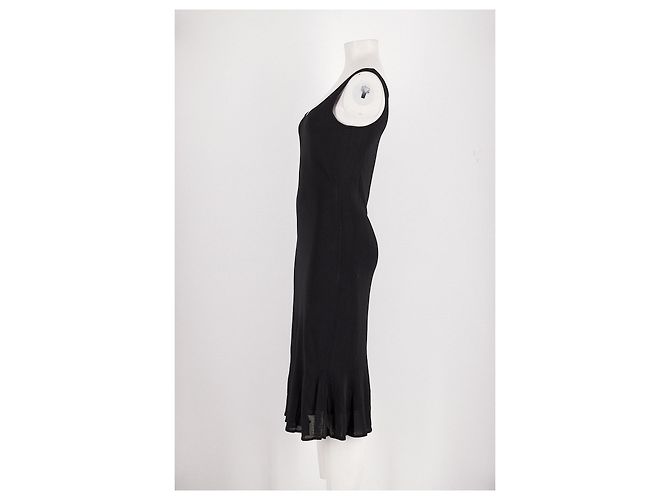 Totême Schwarzes Midikleid mit Spaghettiträgern - Ansicht 3
