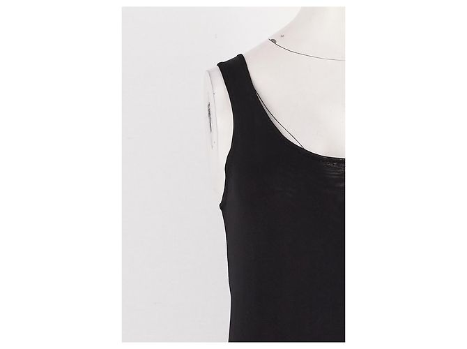 Totême Schwarzes Midikleid mit Spaghettiträgern - Ansicht 6