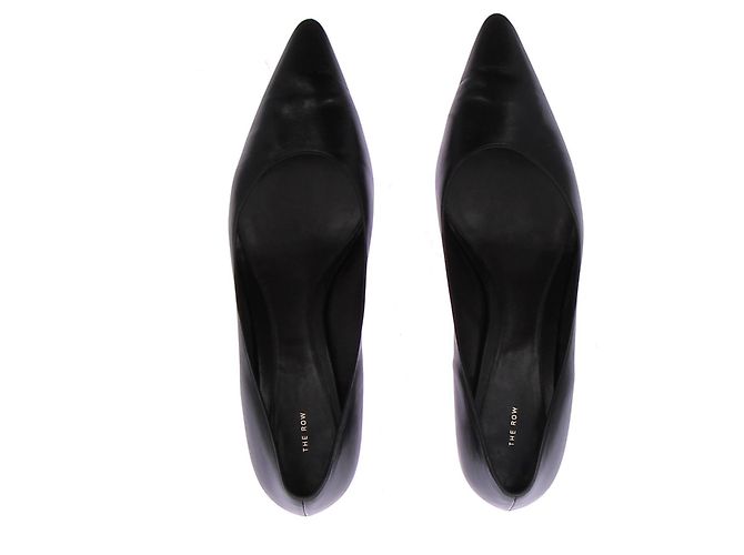 The row Schwarze Leder-Pumps - Ansicht 4