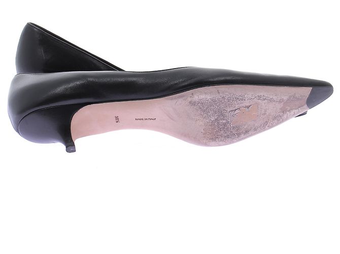 The row Schwarze Leder-Pumps - Ansicht 5