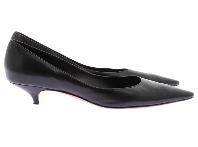 The row Schwarze Leder-Pumps - Ansicht 6