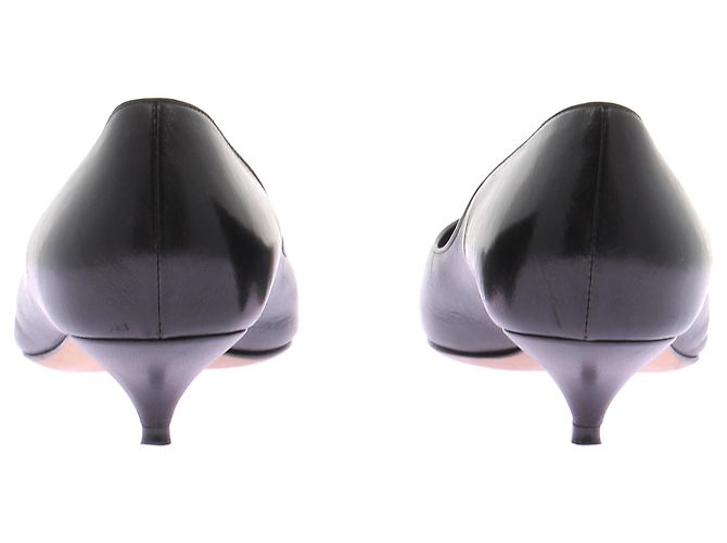 The row Schwarze Leder-Pumps - Ansicht 7