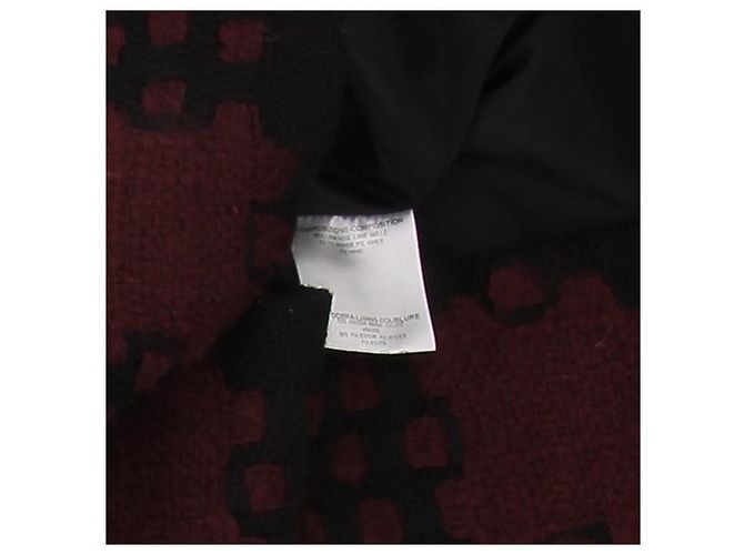 Gucci Falda midi de lana burdeos y negra - vista 6