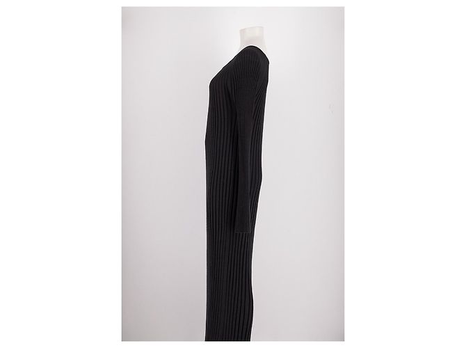 Loulou de Saison Schwarzes Baumwollkleid Lang - Ansicht 3