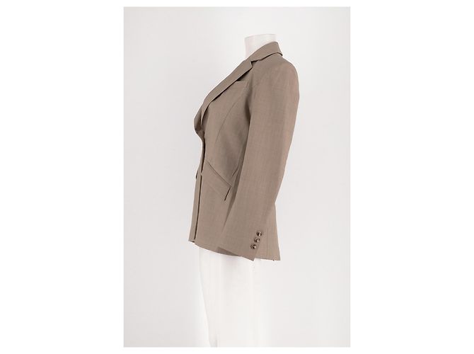 Autre Marque Blazer de lana beige - vista 3