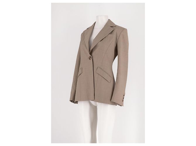 Autre Marque Blazer de lana beige - vista 4