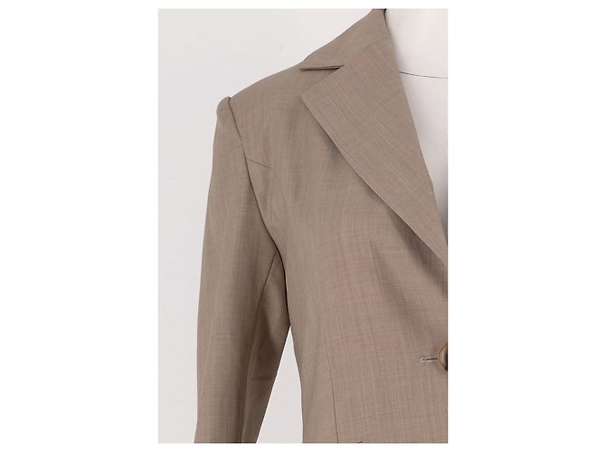 Autre Marque Blazer de lana beige - vista 6