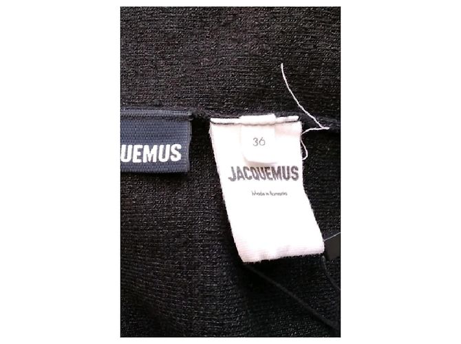 Jacquemus Midikleid aus schwarzem Leinen - Ansicht 7