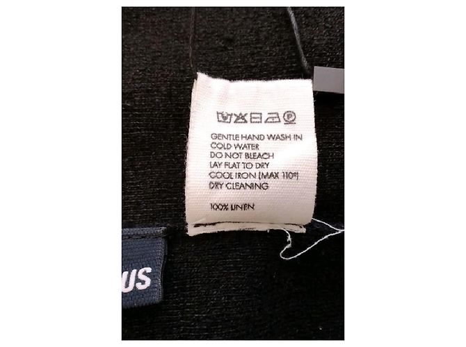 Jacquemus Midikleid aus schwarzem Leinen - Ansicht 8