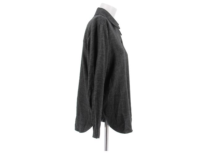 Camisa Vince de lino gris - vista 3