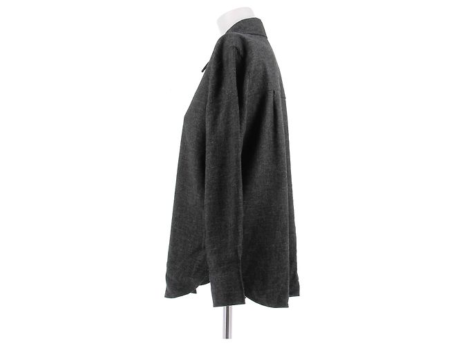 Camisa Vince de lino gris - vista 4