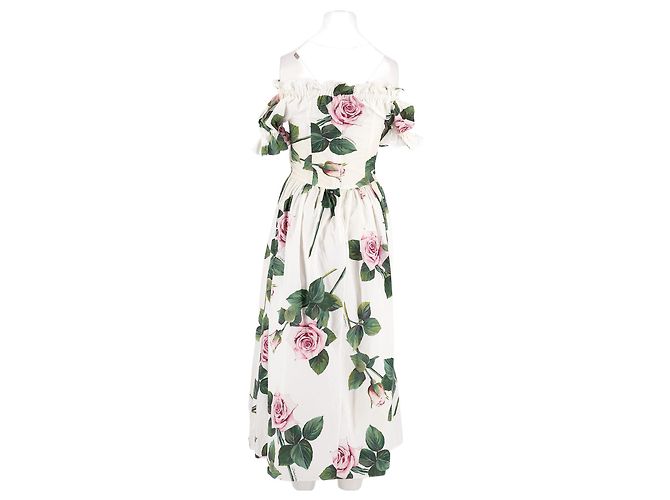 Dolce & Gabbana Vestido de algodão branco - vista 2