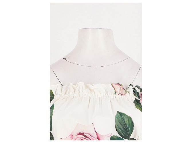 Dolce & Gabbana Vestido de algodão branco - vista 5