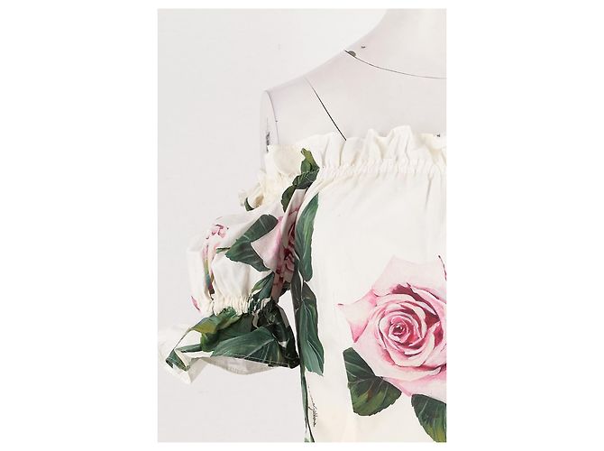 Dolce & Gabbana Vestido de algodão branco - vista 6