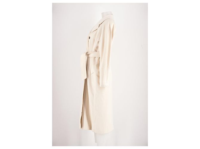 Max Mara Weißer Wollmantel - Ansicht 3